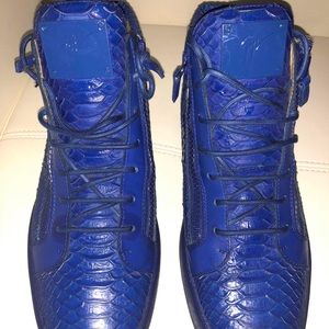 Blue Snake impression Giuseppe Zanotti Sneakers